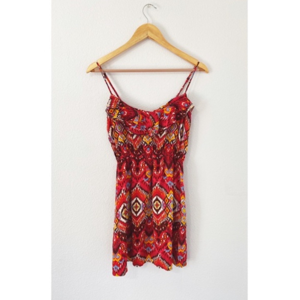 Ultra Flirt Boho A-Line Spaghetti Strap Sundress